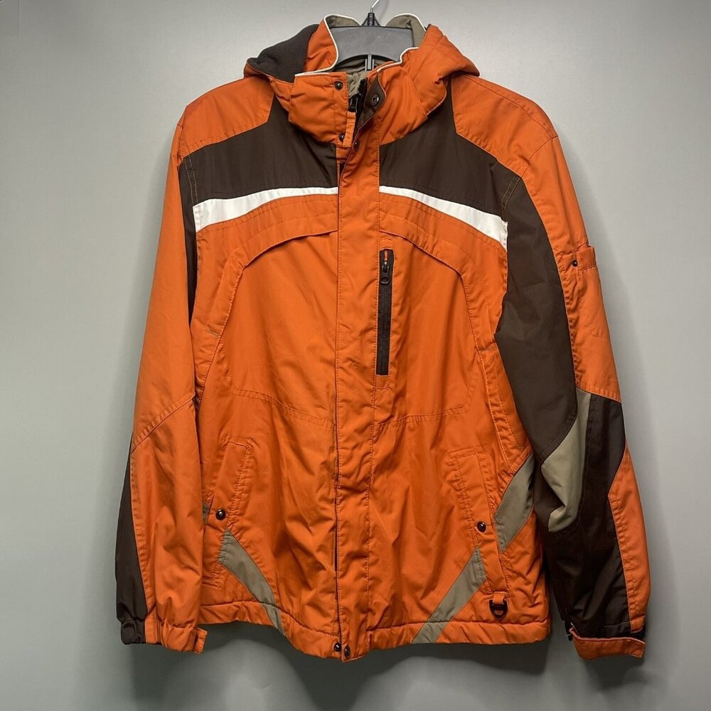 Arizona Boys Orange Brown Winter Snowboard Jacket Large 16/18